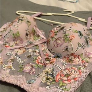 Victoria Secret 34DD Lavender Floral Corset